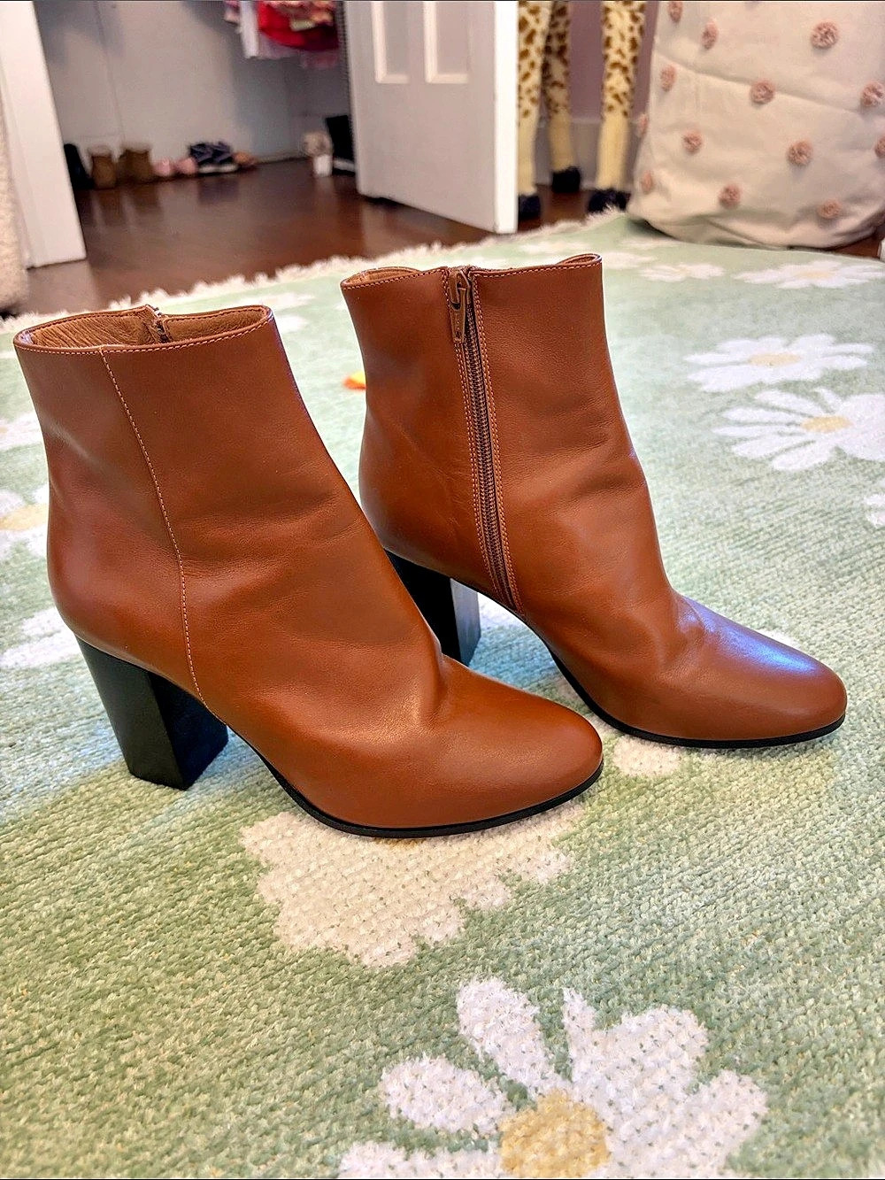 Maje Brown Heeled Ankle Boots